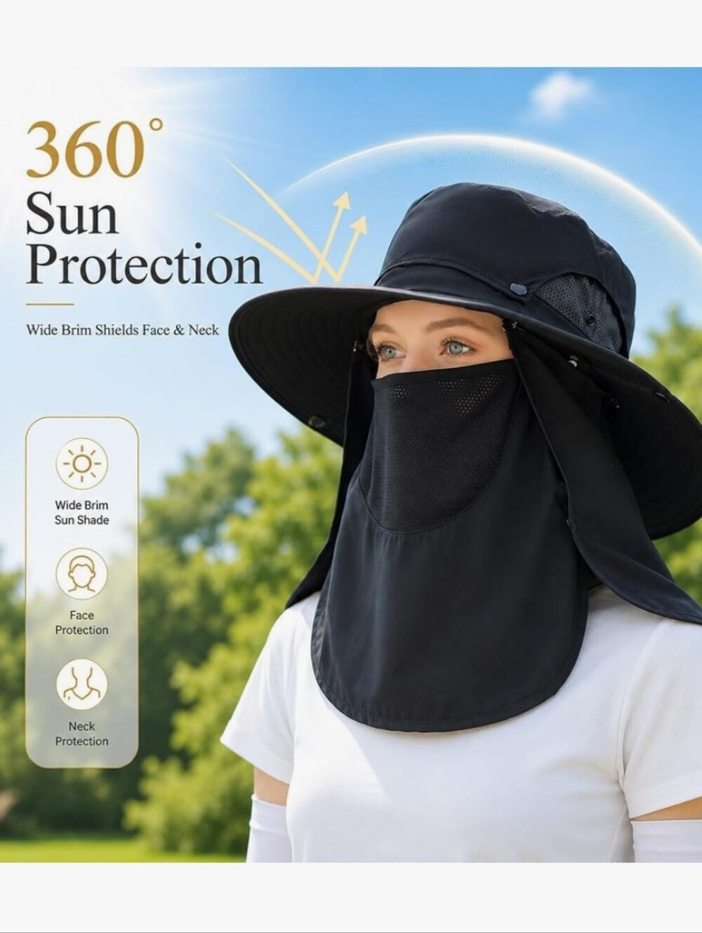 NWT Kaicaila Outdoor Sun Hat (Black)